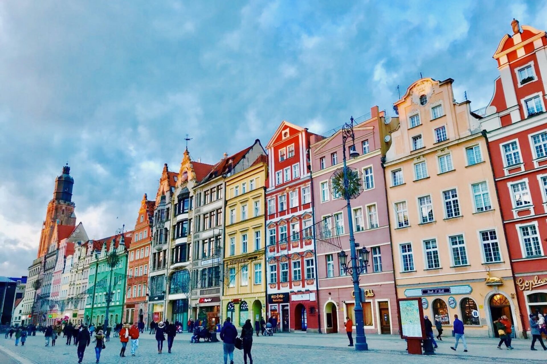 Colorful houses in Wroclaw, Poland