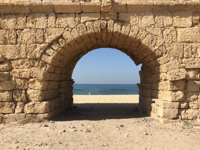 Caesarea Aqueduct Beach