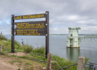 Lake McConaughy, a reservoir on the North Platte River in Nebraska.