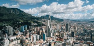 Bogota, located in the Eastern Colombian Andes, Colombia.