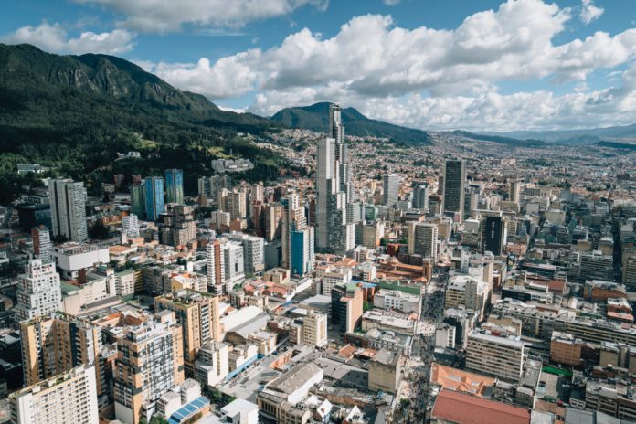 Bogota, located in the Eastern Colombian Andes, Colombia.