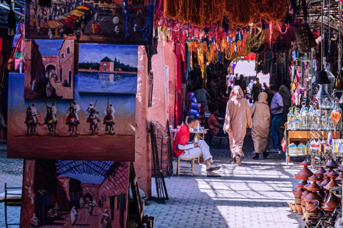 Souk in Marrakech, Marruecos
