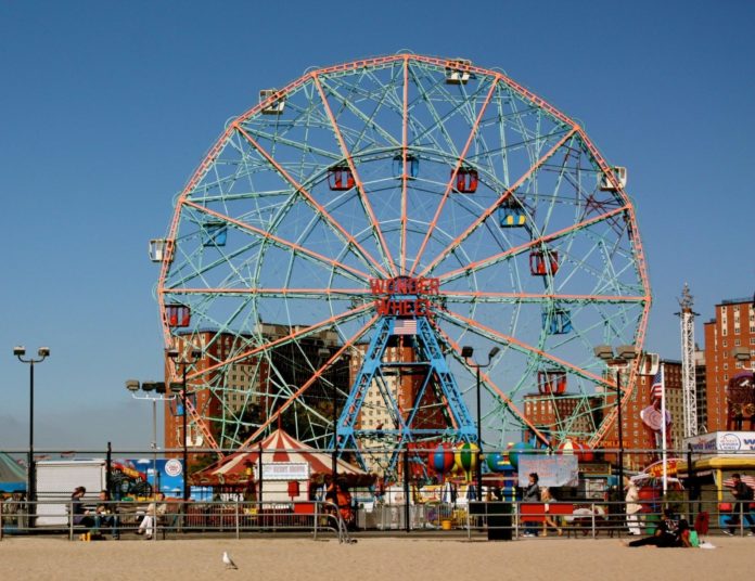 Deno's Wonder Wheel Amusement Park in Coney Island, New York