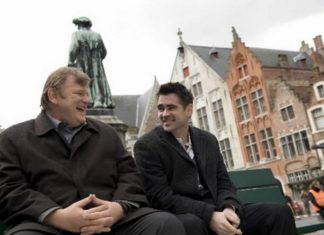 Colin Farrell and Brendan Gleeson in "In Bruges"