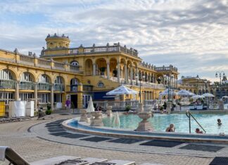 The Szechenyi Baths in Budapest, Hungary