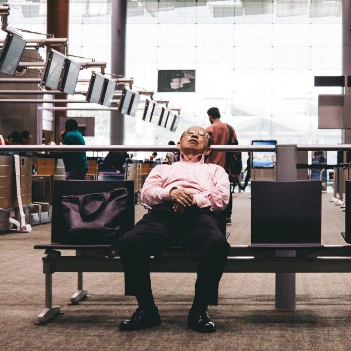 Sleeping in the airport