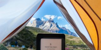 Kindle in a tent