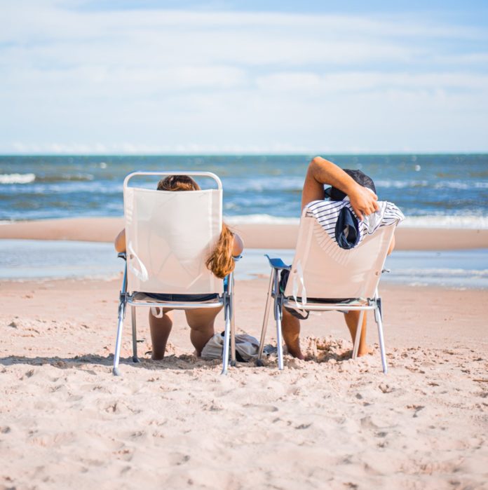 Relaxing on the beach