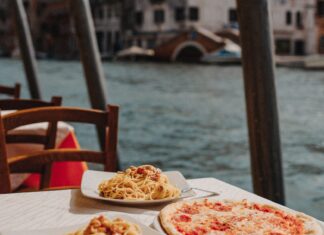 Pizza and pasta in Italy