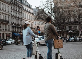 Scooter in Paris, France