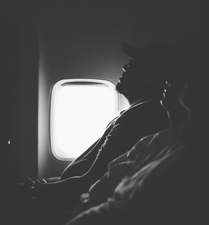 Sleeping on plane