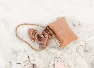 Bags on beach