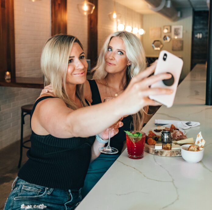 Selfie in restaurant