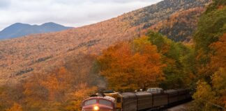 Train in New Hampshire, U.S.