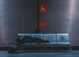 sleeping in airport
