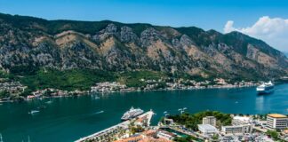 View of the sea in Kotor, Montenegro