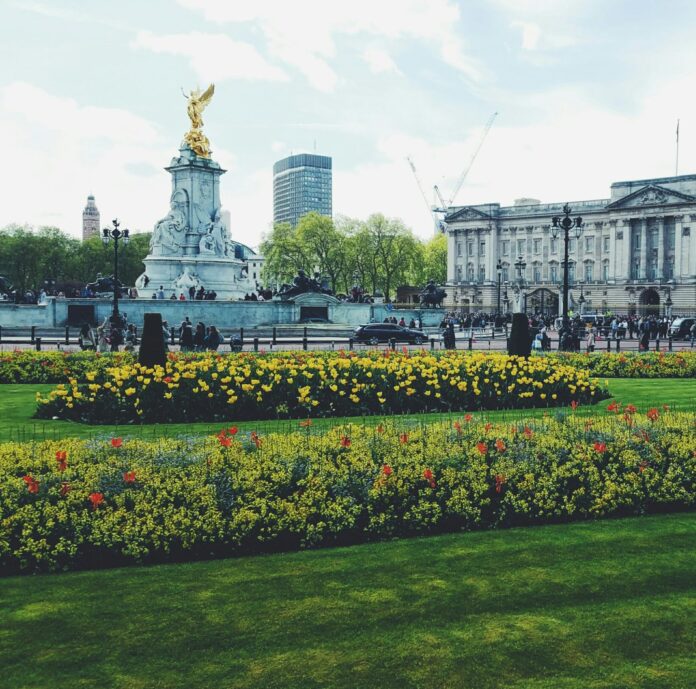Buckingham Palace in London, England.